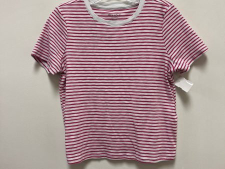 Top Short Sleeve By Marled In Striped Pattern, Size: L Discount