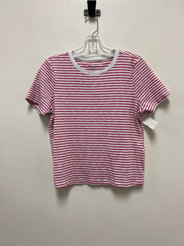 Top Short Sleeve By Marled In Striped Pattern, Size: L Discount