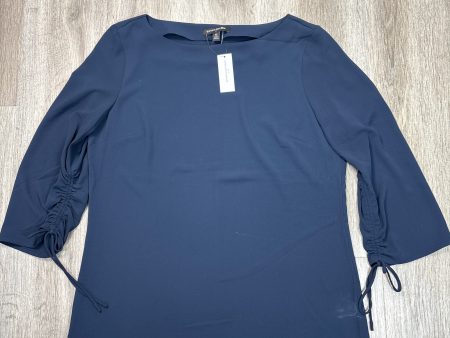 Blouse 3 4 Sleeve By Banana Republic In Navy, Size: M Online