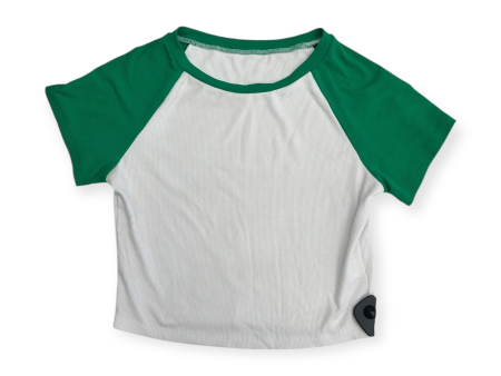 Top Short Sleeve By Clothes Mentor In Green & White, Size: M Cheap