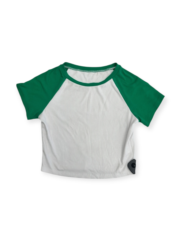 Top Short Sleeve By Clothes Mentor In Green & White, Size: M Cheap