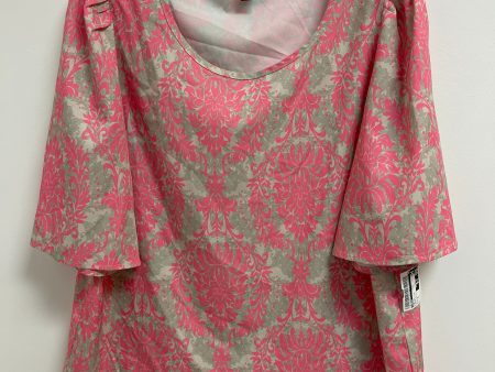 Top Short Sleeve By Shein In Cream & Pink, Size: Xl Online Sale