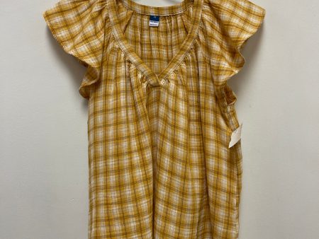 Top Short Sleeve By Old Navy In Yellow, Size: Xs Online Sale