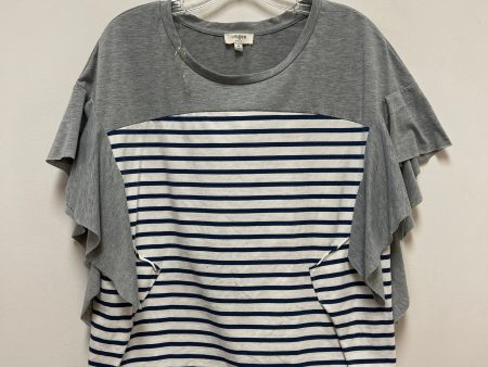 Top Short Sleeve By Umgee In Striped Pattern, Size: M Online now