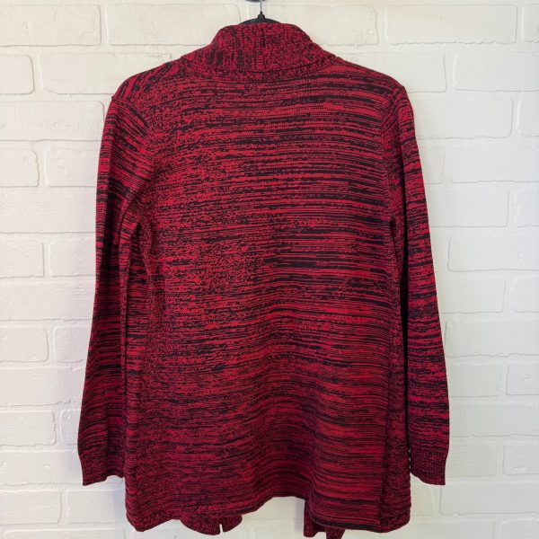 Sweater Cardigan By Apt 9 In Black & Red, Size: Mp For Cheap