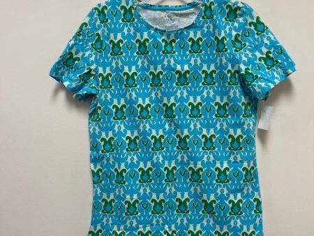 Top Short Sleeve By Talbots In Blue & Green, Size: M Online