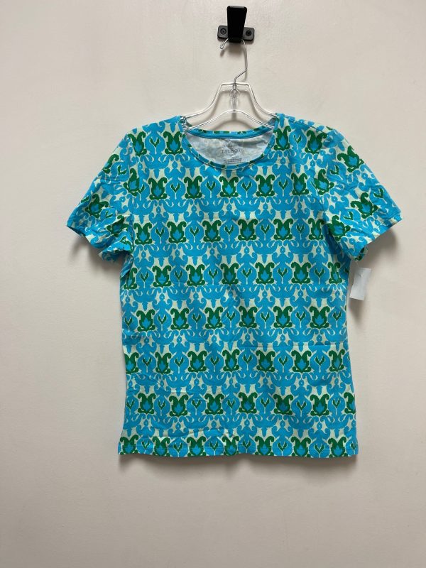 Top Short Sleeve By Talbots In Blue & Green, Size: M Online