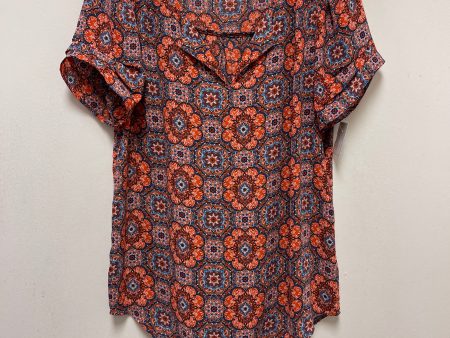 Blue & Orange Top Short Sleeve Dr2, Size M Hot on Sale