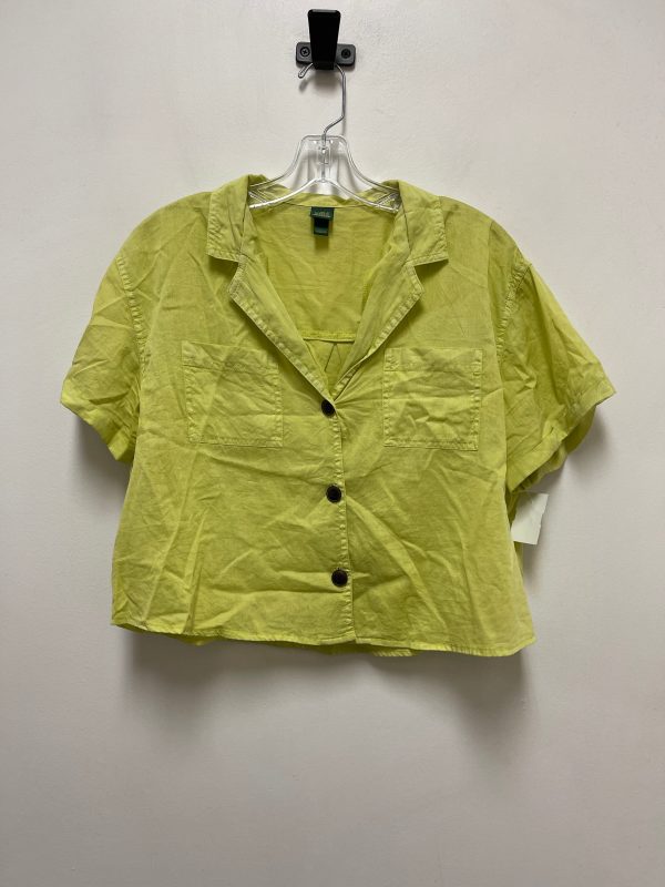 Top Short Sleeve By Wild Fable In Yellow, Size: L For Discount