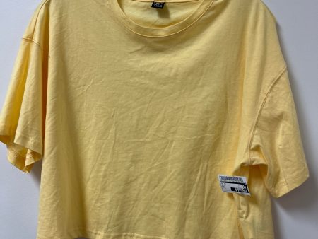 Top Short Sleeve By Shein In Yellow, Size: L Cheap