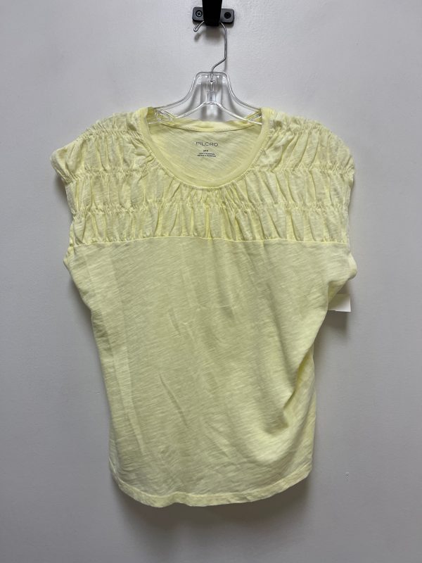 Top Short Sleeve By Pilcro In Yellow, Size: Xs Hot on Sale