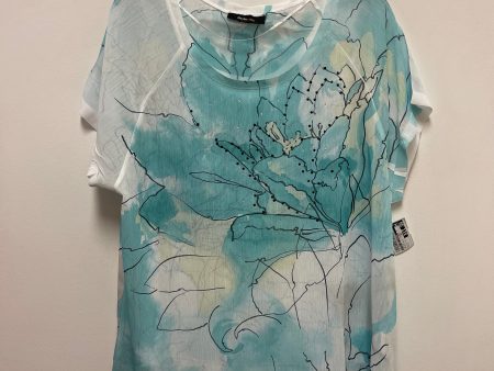 Top Short Sleeve By Style And Company In Blue & White, Size: L Hot on Sale