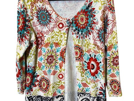 Cardigan By Joseph A. In Multi-colored, Size: M Discount