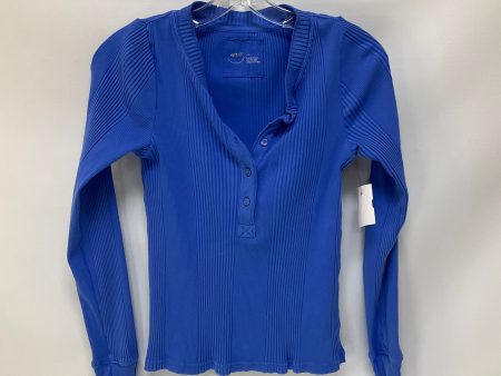 Top Long Sleeve By Aerie In Blue, Size: S Online Hot Sale