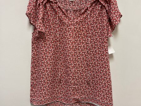 Top Short Sleeve By Max Studio In Red, Size: L Online Hot Sale