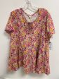 Top Short Sleeve By Terra & Sky In Floral Print, Size: 3x on Sale