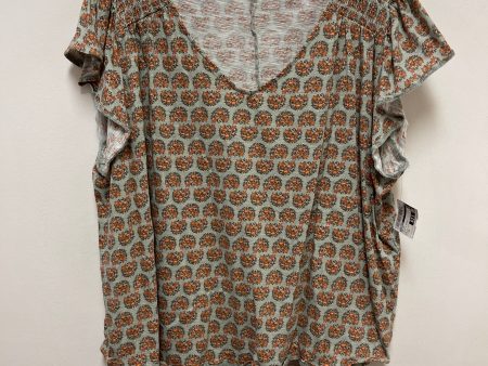 Top Short Sleeve By Wonderly In Green & Orange, Size: 3x Online Hot Sale