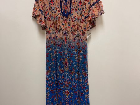 Blue & Brown Dress Casual Maxi Dr2, Size M For Cheap