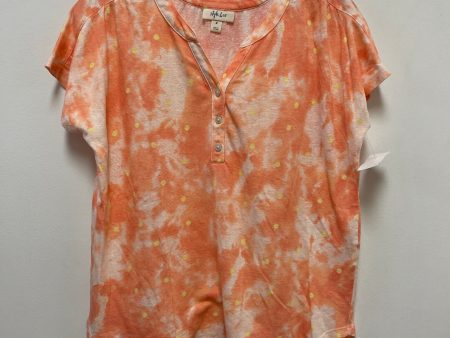 Top Short Sleeve By Style And Company In Orange, Size: M Fashion