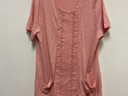 Top Short Sleeve By Logo In Pink, Size: Xl For Sale