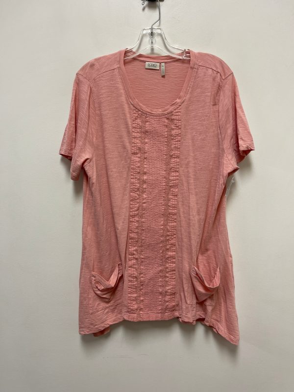 Top Short Sleeve By Logo In Pink, Size: Xl For Sale