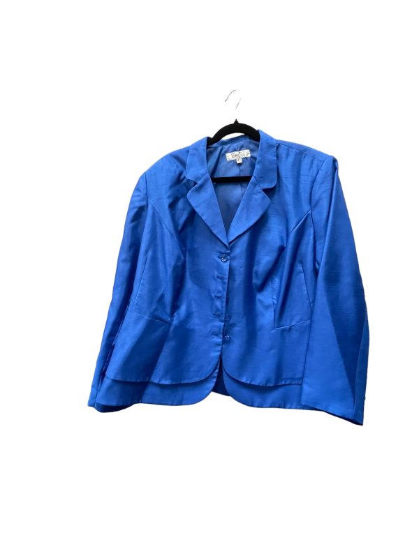 Blazer By Clothes Mentor In Blue, Size: 3x Online Sale