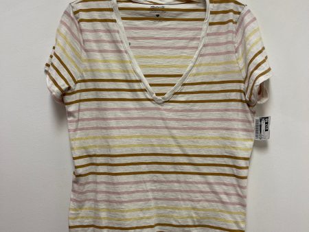 Top Short Sleeve By Madewell In Striped Pattern, Size: L Online Hot Sale