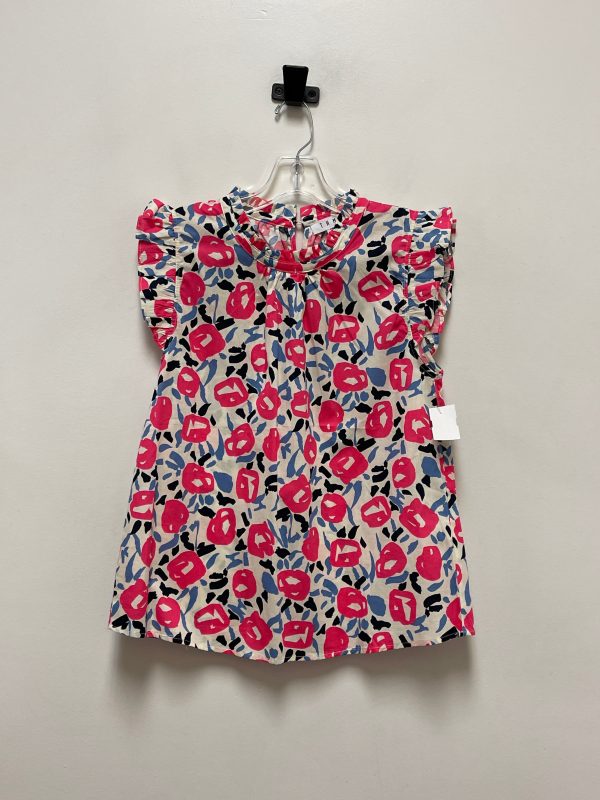 Top Short Sleeve By Thml In Blue & Pink, Size: M Online Sale