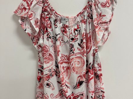 Top Short Sleeve By White House Black Market In Red & White, Size: L Discount