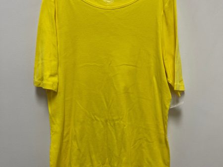 Top Short Sleeve By St Johns Bay In Yellow, Size: 2x Fashion