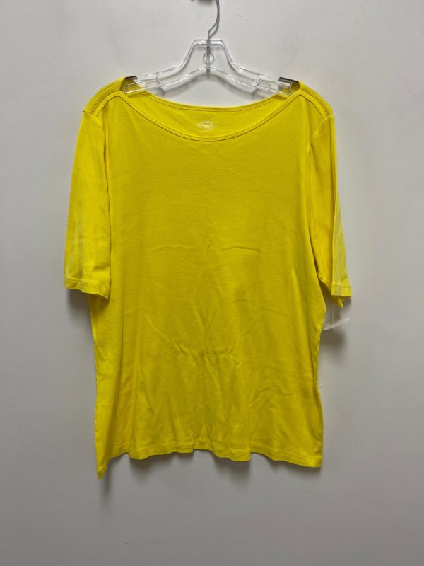 Top Short Sleeve By St Johns Bay In Yellow, Size: 2x Fashion