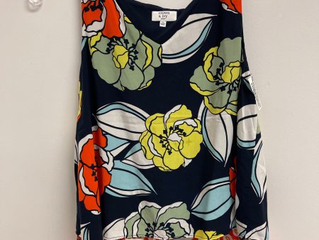 Blue & Orange Top Sleeveless Crown And Ivy, Size S For Cheap