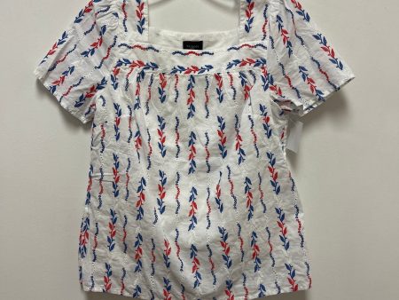 Top Short Sleeve By Talbots In Blue Red & White, Size: S Sale