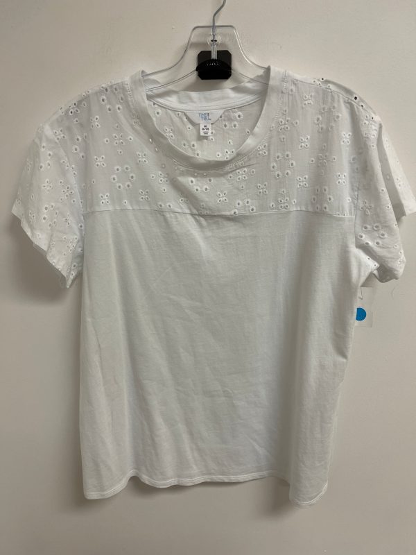 Top Short Sleeve By Time And Tru In White, Size: M on Sale