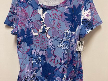 Top Short Sleeve By Talbots In Pink & Purple, Size: Xl Online Sale