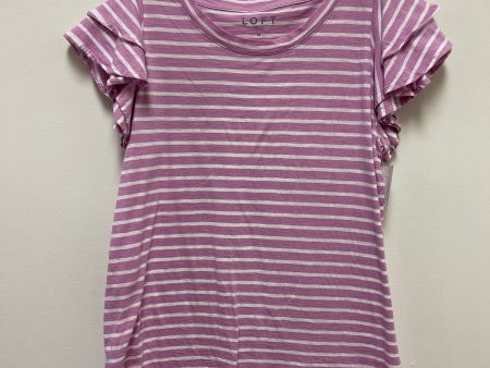 Top Short Sleeve By Loft In Pink, Size: M For Discount