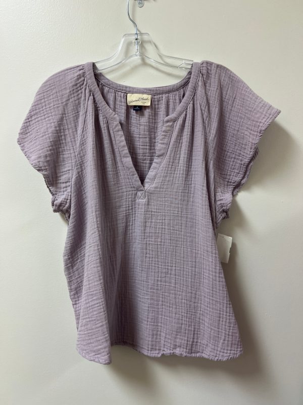 Top Short Sleeve By Universal Thread In Purple, Size: Xl Hot on Sale