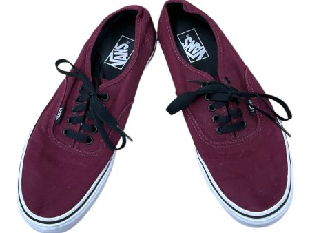 Shoes Sneakers By Vans In Maroon, Size: 10 Online now