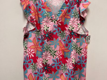 Top Short Sleeve By Shein In Floral Print, Size: 3x Sale