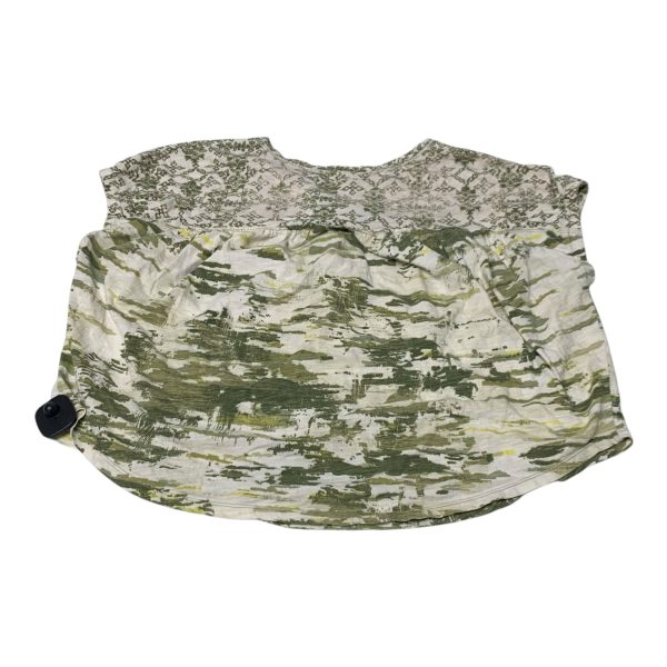 Top Short Sleeve By Pilcro In Green & White, Size: L For Cheap