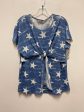 Blue & White Top Short Sleeve Andree By Unit, Size L For Discount