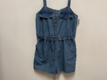 Romper By Blush In Blue Denim, Size: Xl For Cheap