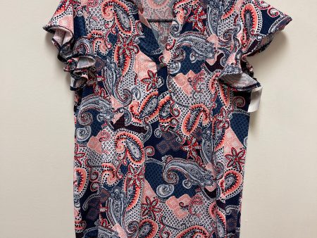 Blue Red & White Top Short Sleeve Clothes Mentor, Size S For Sale