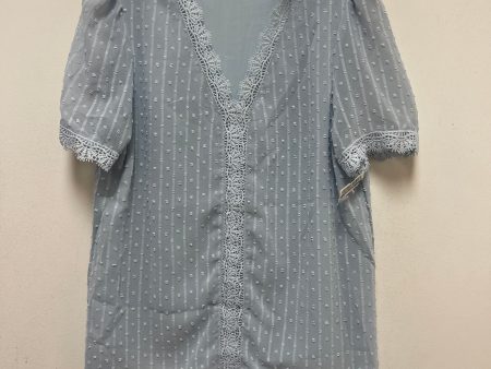 Blue Top Short Sleeve Clothes Mentor, Size M Cheap