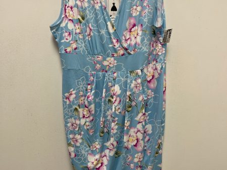 Blue Dress Casual Midi Clothes Mentor, Size 2x Cheap