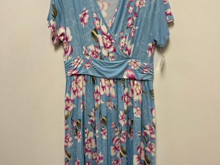 Blue Dress Casual Midi Clothes Mentor, Size Xl Online Sale