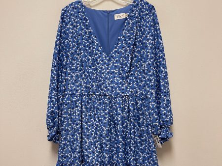 Blue Dress Casual Short Eliza J, Size Xl Discount