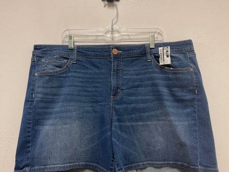 Blue Denim Shorts Ana, Size 22 For Sale