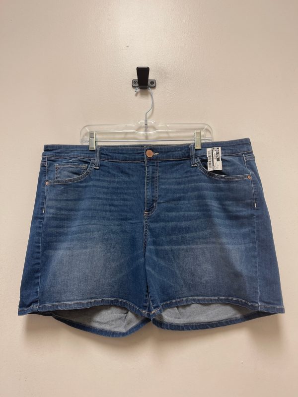 Blue Denim Shorts Ana, Size 22 For Sale