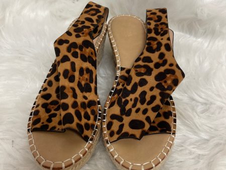 Animal Print Sandals Heels Wedge Catherine Malandrino, Size 10 Online